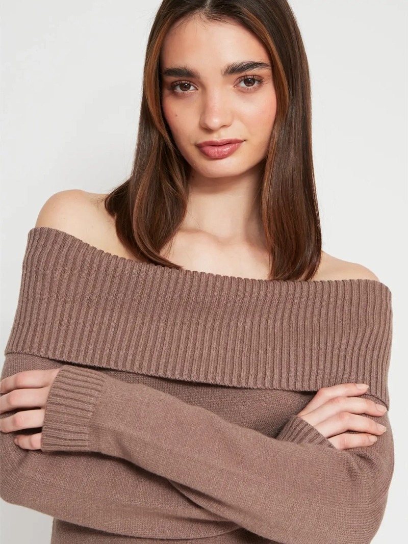 SWEATER MUJER INDEX MANGA LARGA BARDOT - 3