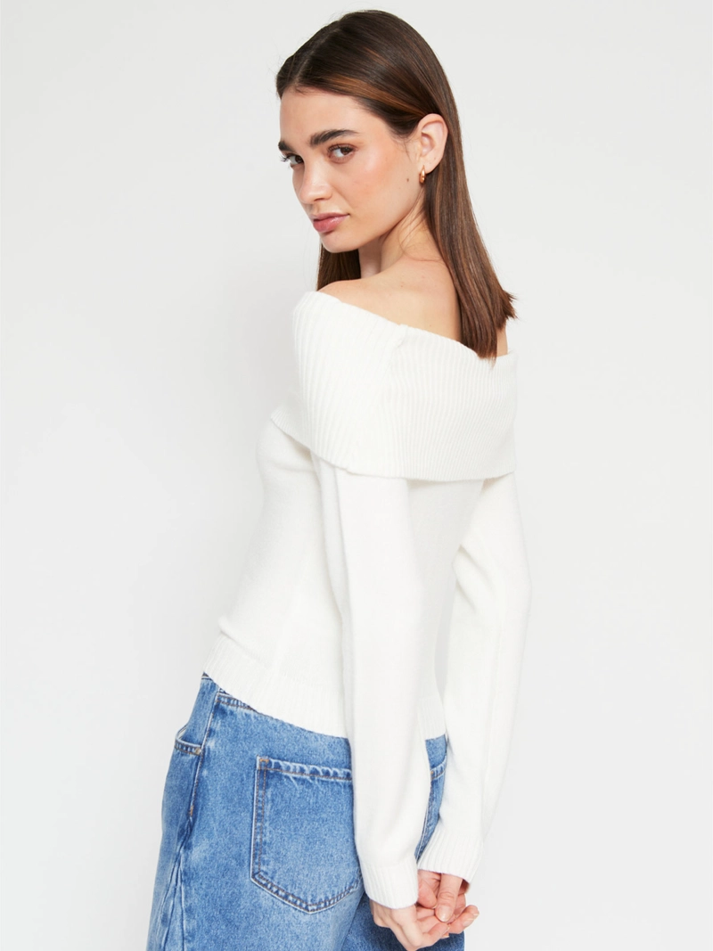 SWEATER MUJER INDEX MANGA LARGA BARDOT - 2