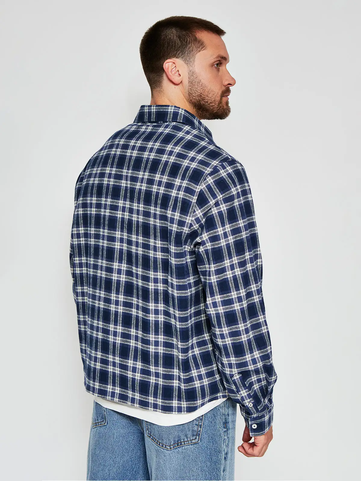 CAMISA HOMBRE INDEX MANGA LARGA CUADROS FRANELA - 2