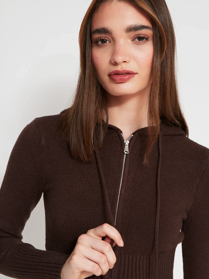 CARDIGAN MUJER INDEX CIERRE CAPUCHA - 3
