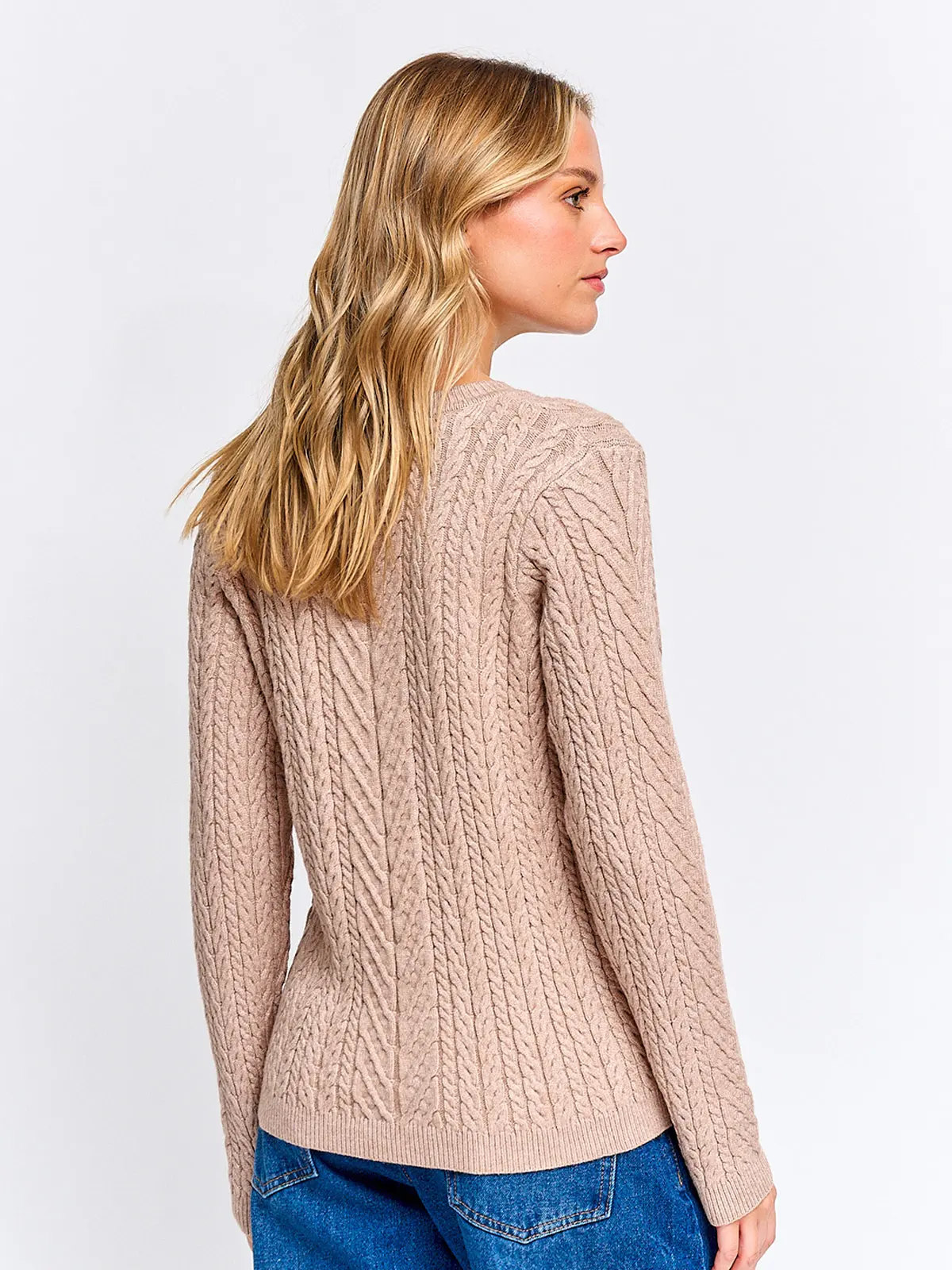 SWEATER MUJER INDEX MANGA LARGA TRENZAS - 2