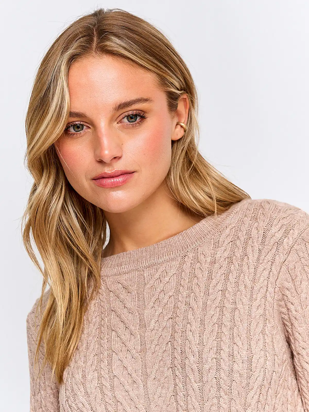 SWEATER MUJER INDEX MANGA LARGA TRENZAS - 3