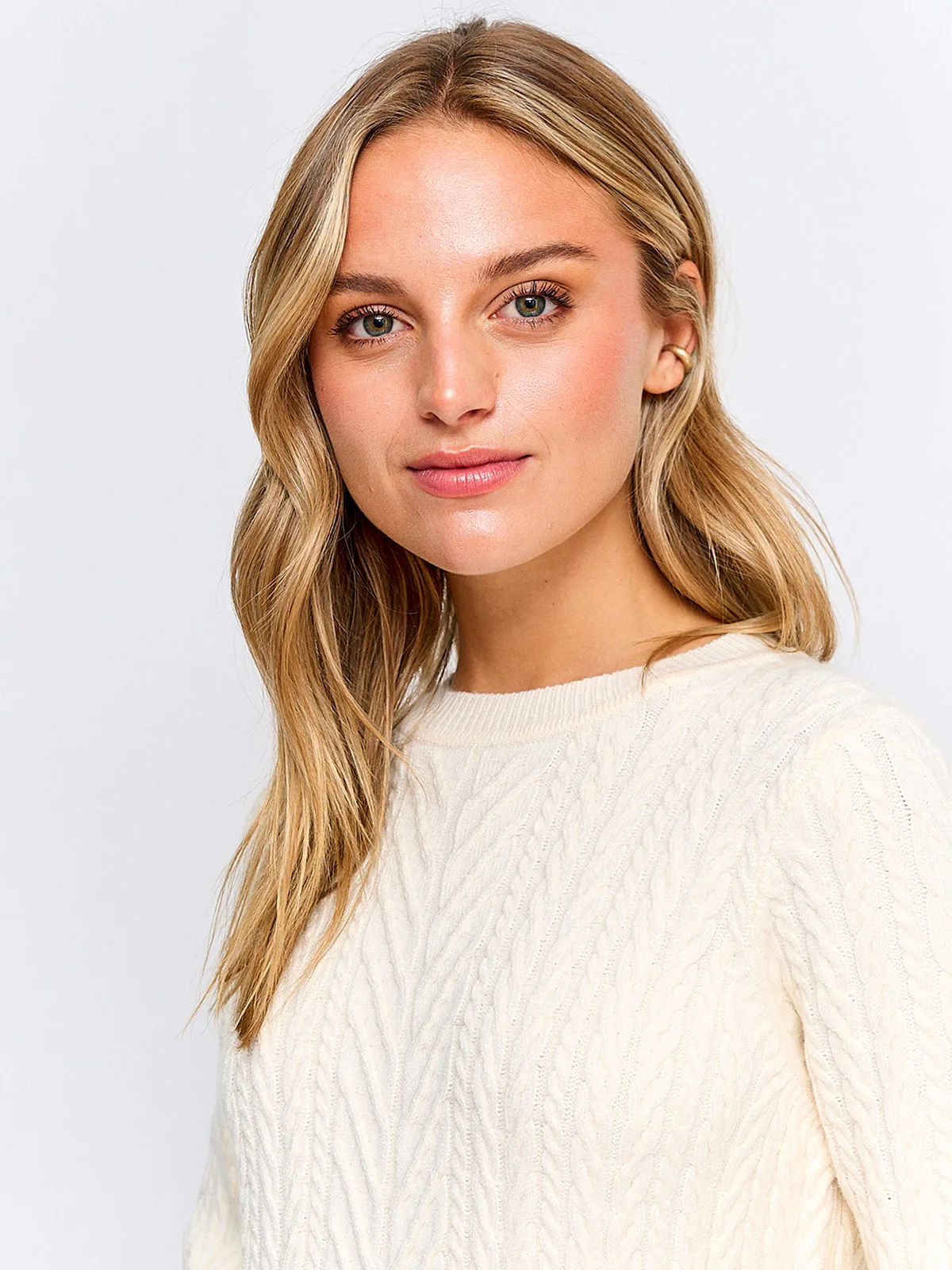 SWEATER MUJER INDEX MANGA LARGA TRENZAS - 2