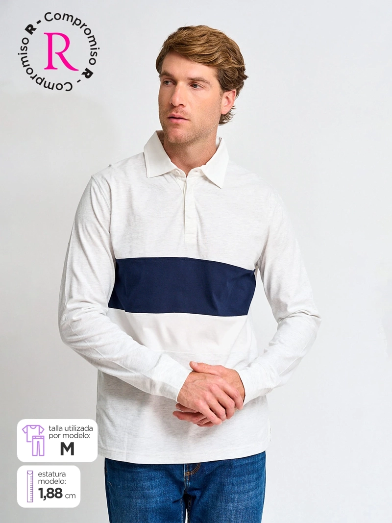 POLERA HOMBRE KENNETH STEVENS ALGODÓN MANGA LARGA - 1