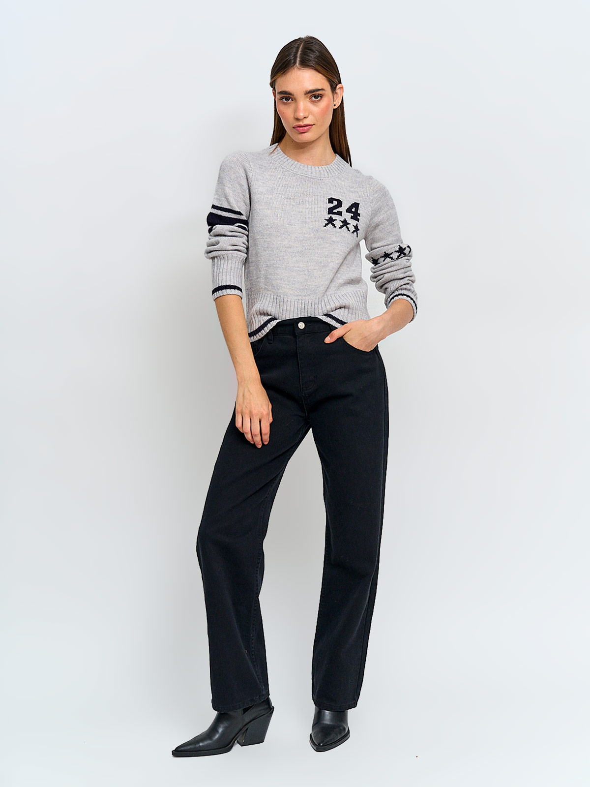 SWEATER MUJER INDEX MANGA LARGA NÚMERO - 4