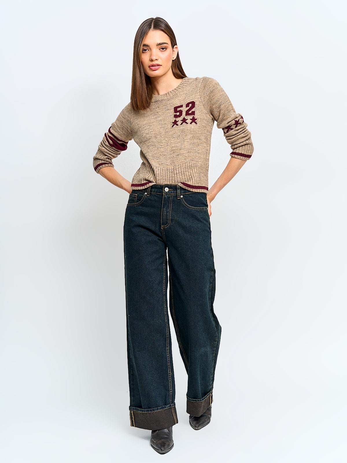SWEATER MUJER INDEX MANGA LARGA NÚMERO - 4