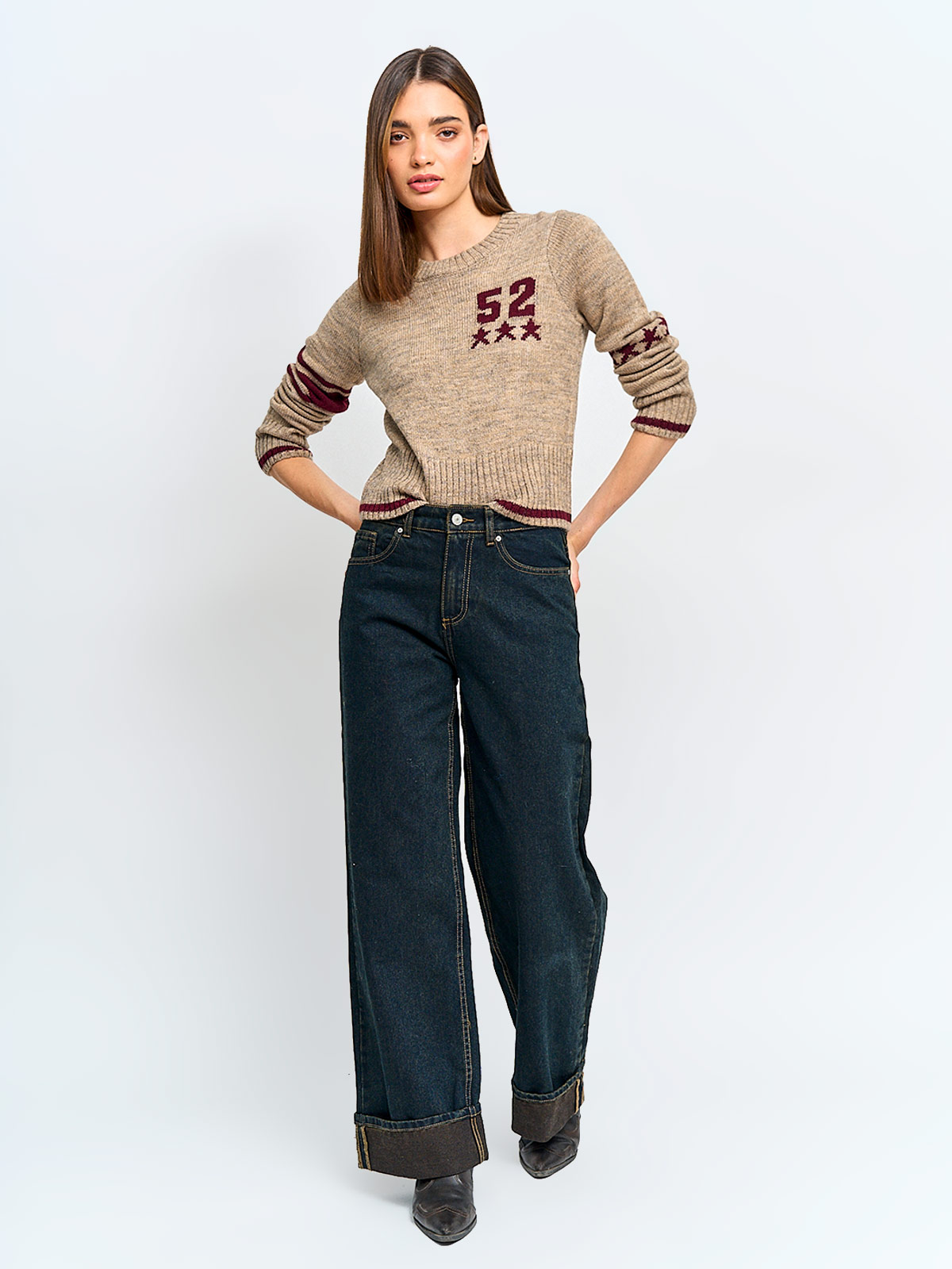 SWEATER MUJER INDEX MANGA LARGA NÚMERO - 4