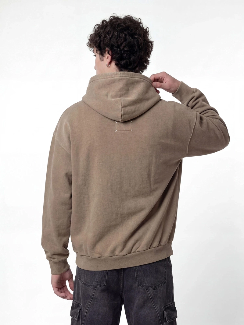 POLERÓN HOMBRE INDEX ALGODÓN GORRO LAVADO OVERSIZE - 2