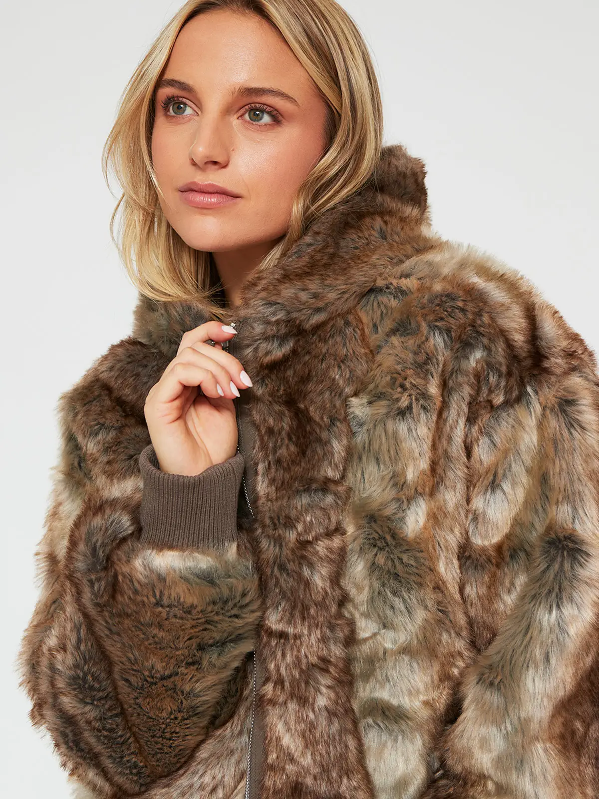CHAQUETA MUJER INDEX CORTA PELUDA - 3