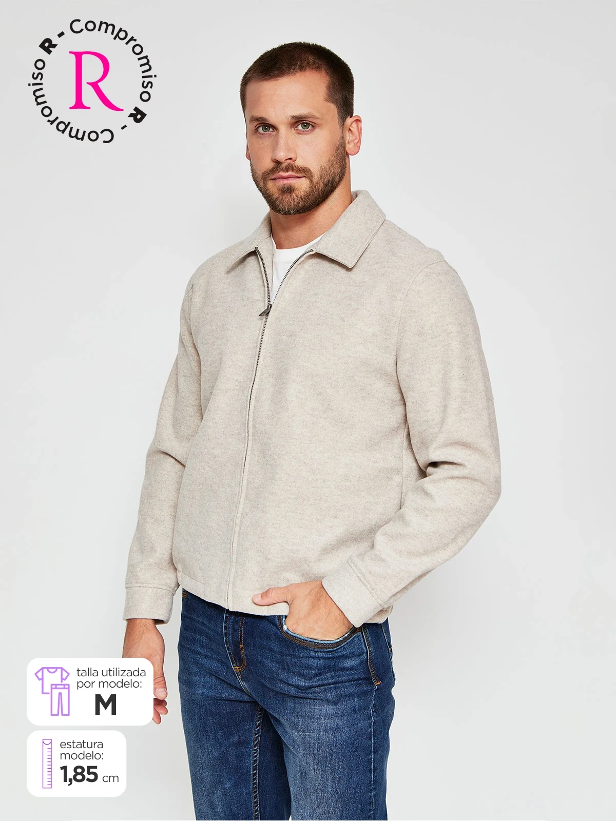CHAQUETA HOMBRE MARQUIS LANA FULL ZIPPER