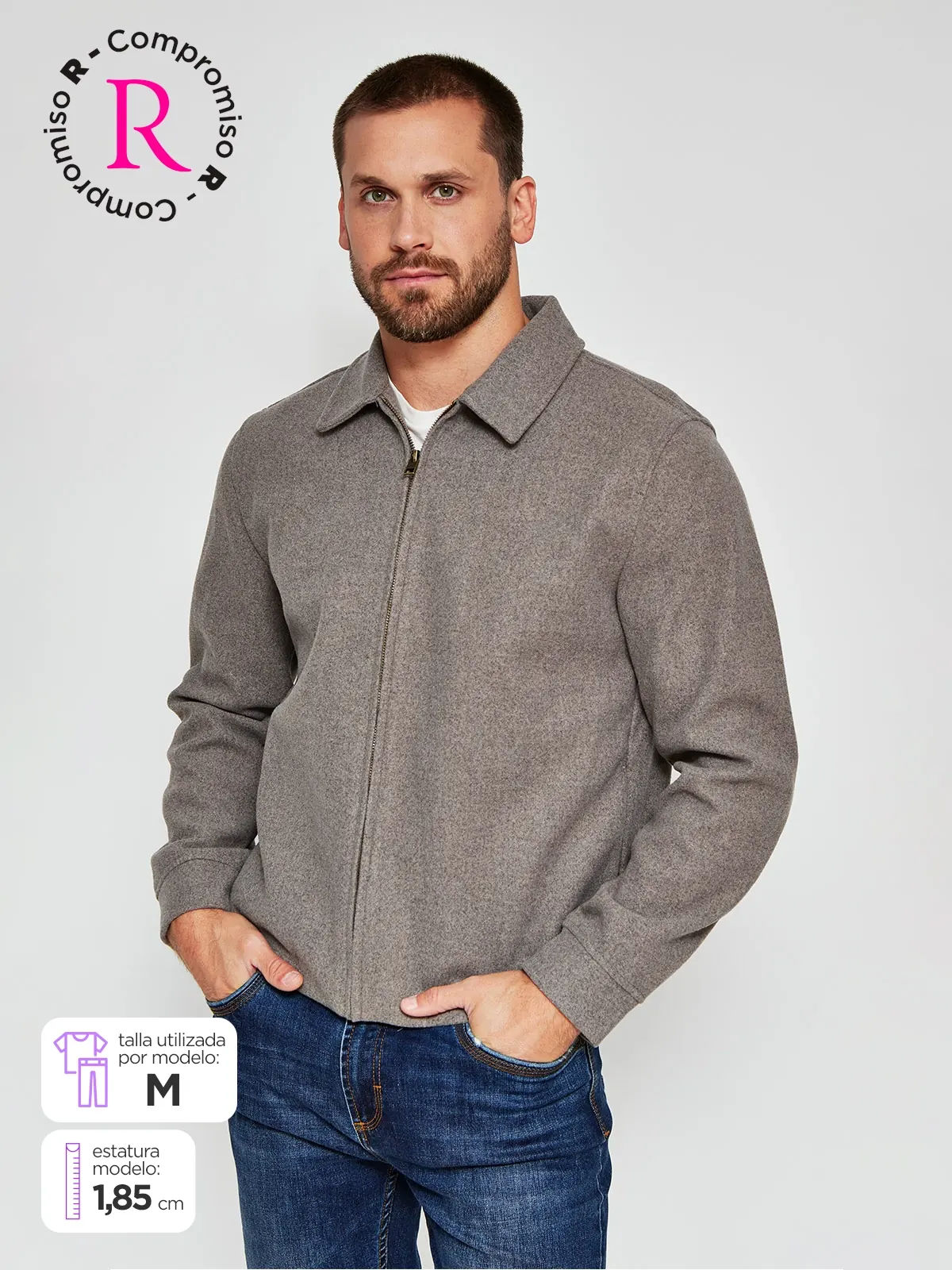 CHAQUETA HOMBRE MARQUIS LANA FULL ZIPPER - 1