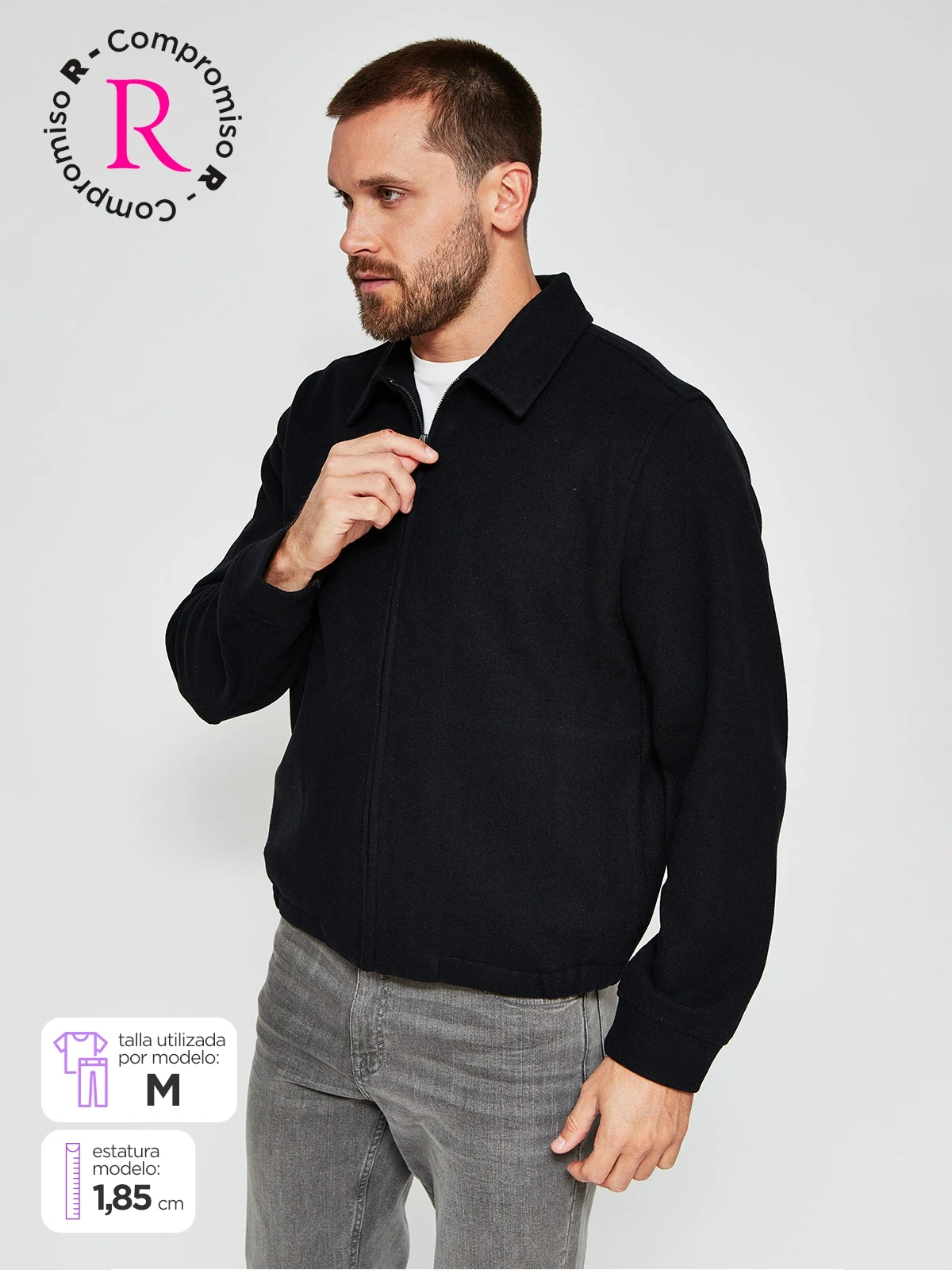 CHAQUETA HOMBRE MARQUIS LANA FULL ZIPPER - 1
