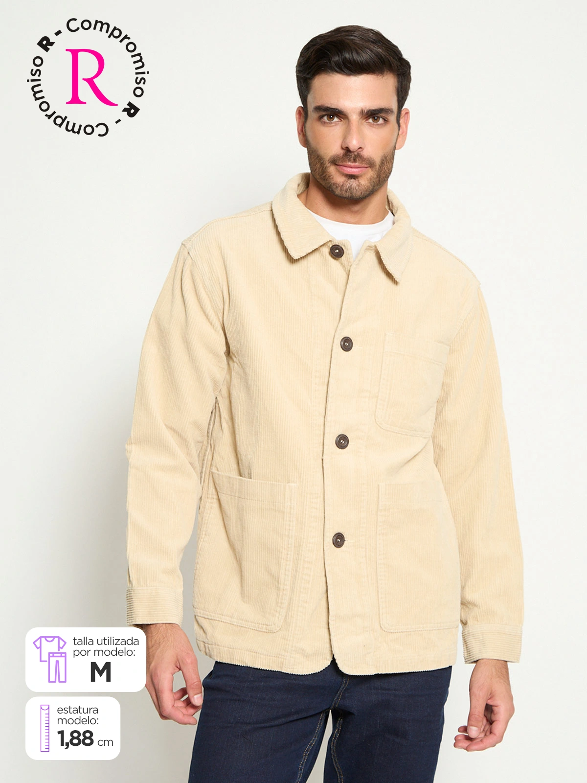 CHAQUETA HOMBRE MARQUIS ALGODÓN COTELÉ BOLSILLO - 1