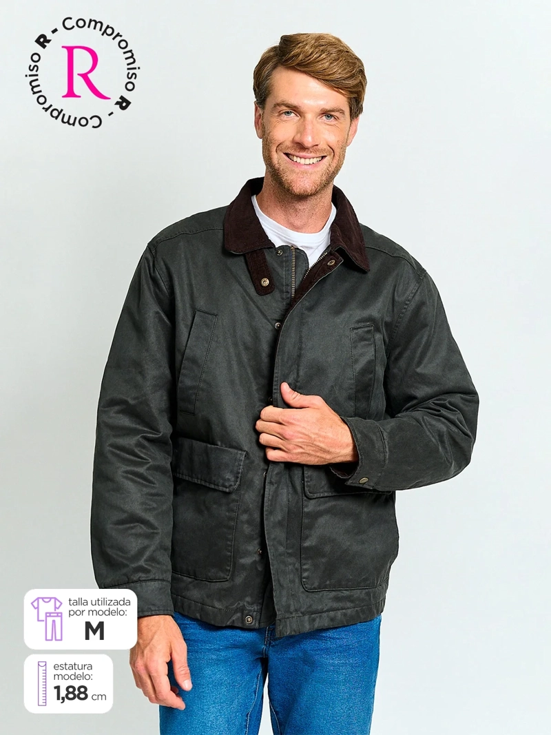 CHAQUETA HOMBRE MARQUIS ALGODÓN EFECTO ENCERADO - 1