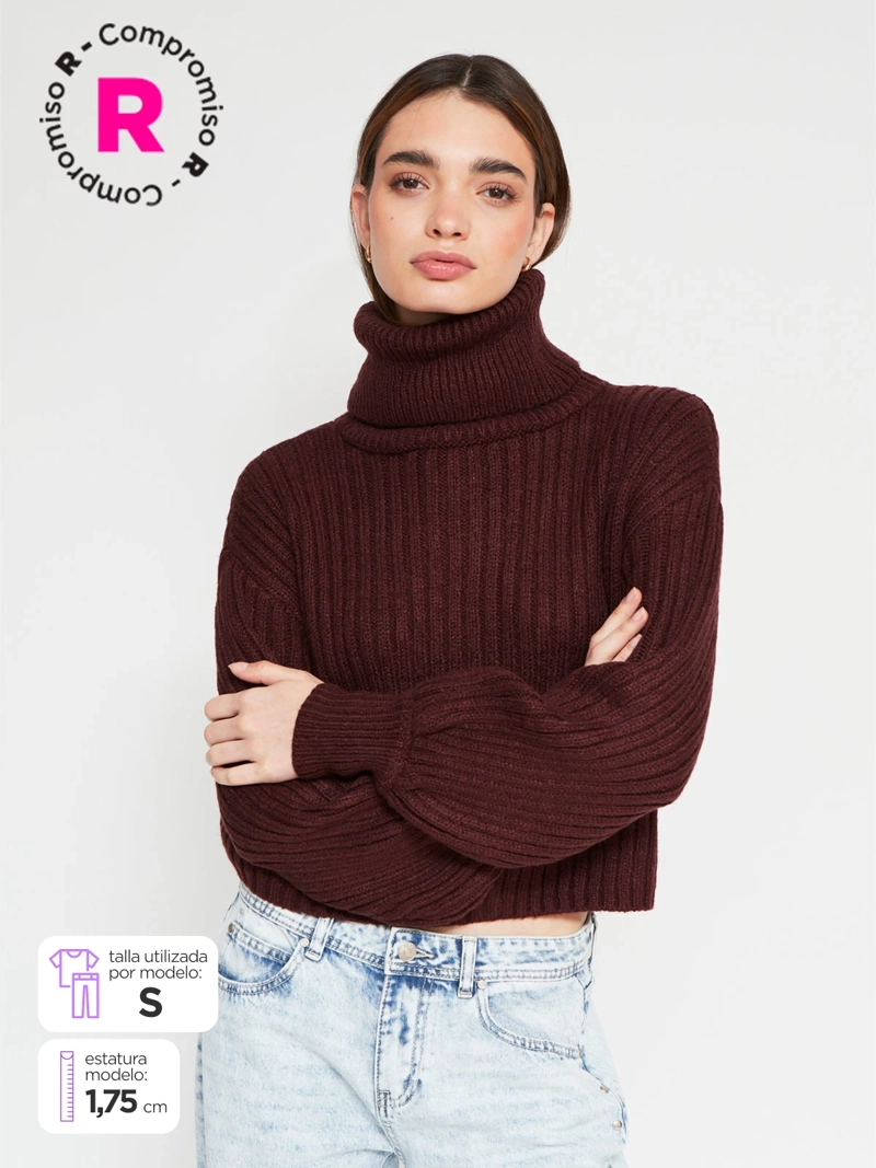 INDEX SWEATER MUJER INDEX CUELLO ALTO MANGA LARGA