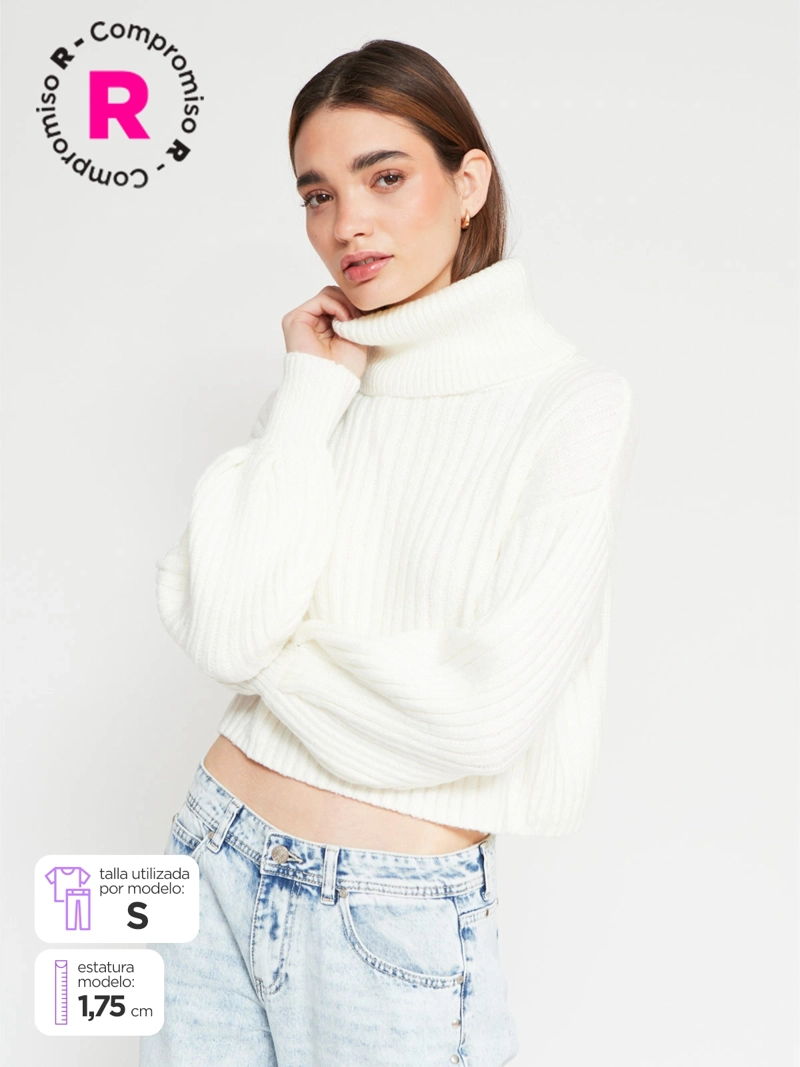 SWEATER MUJER INDEX CUELLO ALTO MANGA LARGA - 1