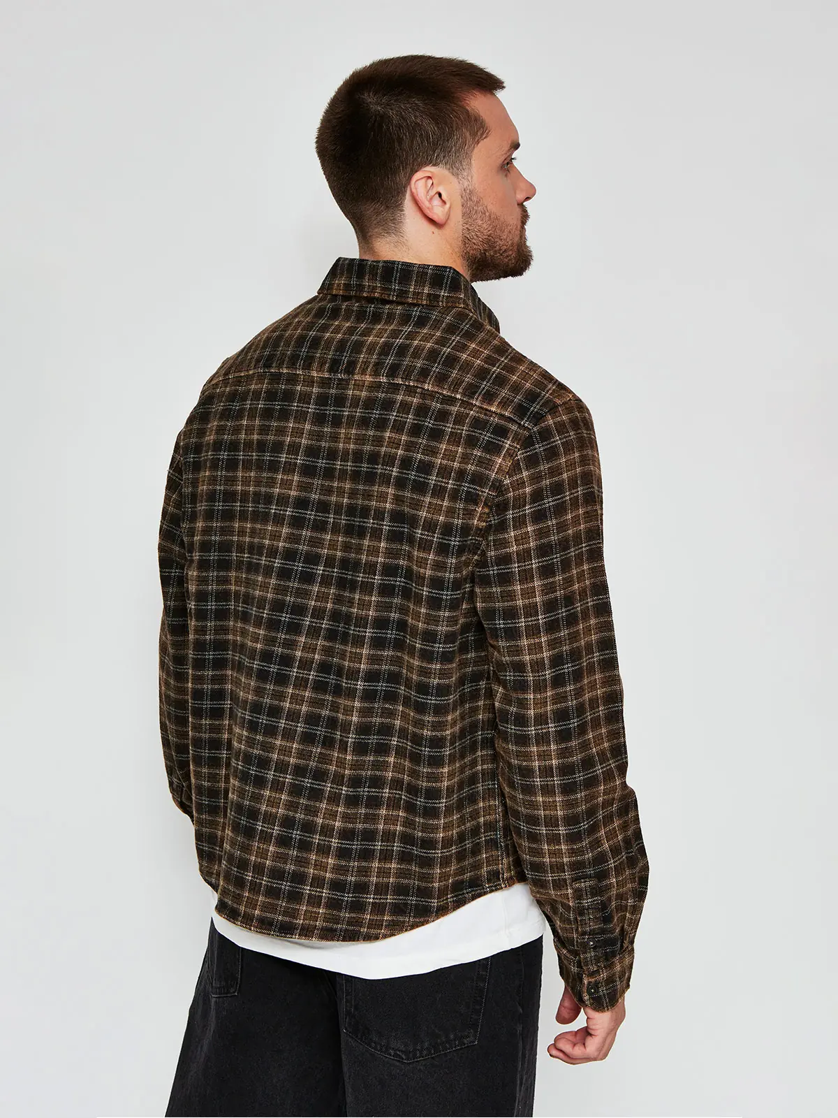 CAMISA HOMBRE INDEX MANGA LARGA CUADROS FRANELA - 2