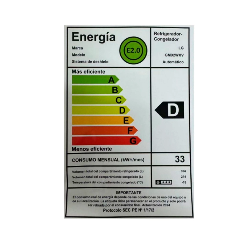 REFRIGERADOR FRENCH DOOR LG GM92SPV 624L NO FROST GRAFITO - 10