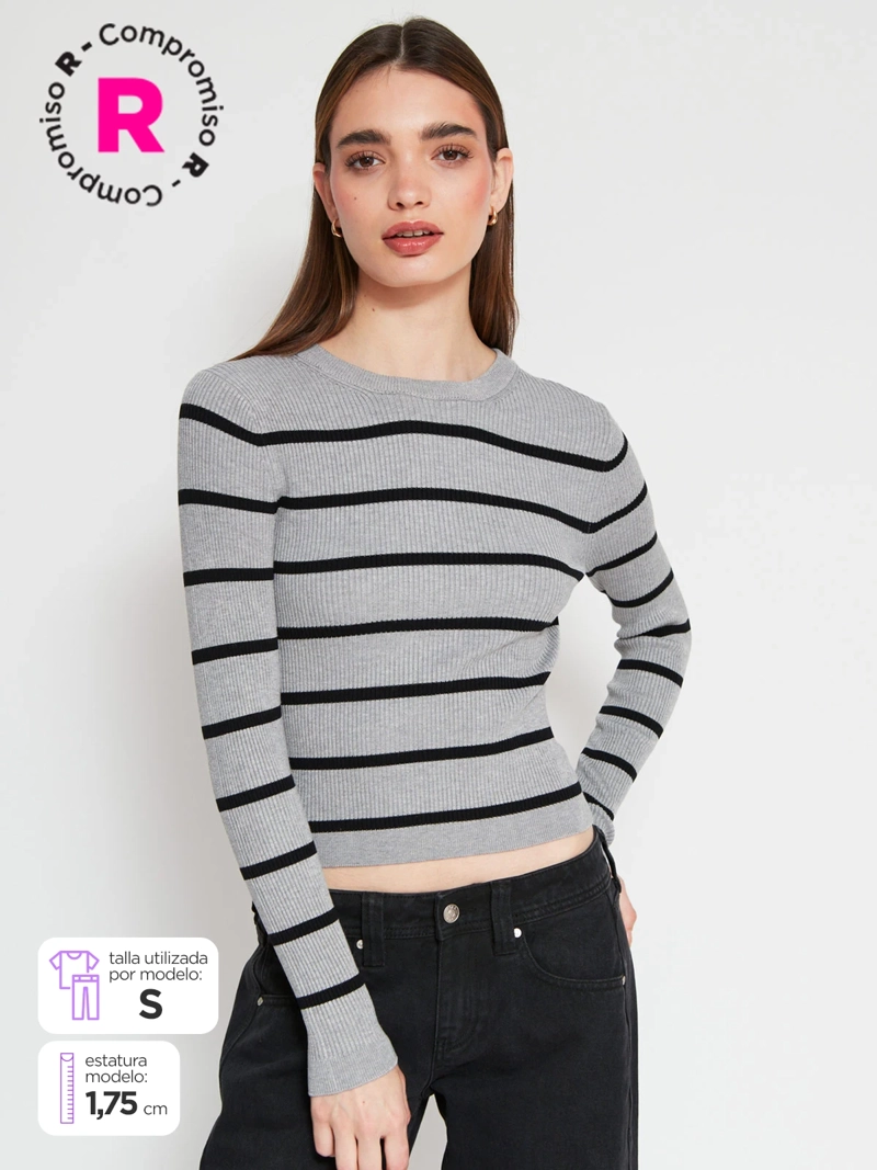 SWEATER MUJER INDEX CUELLO BOTE MANGA LARGA - 1