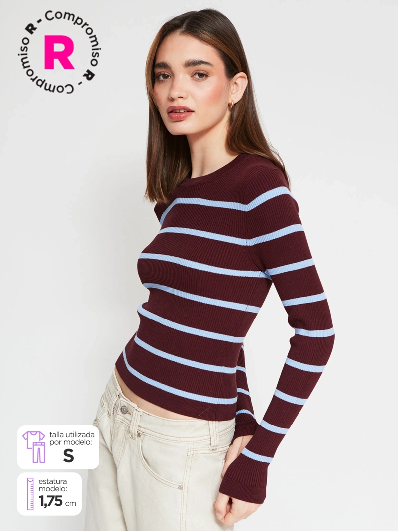 SWEATER MUJER INDEX CUELLO BOTE MANGA LARGA - 1