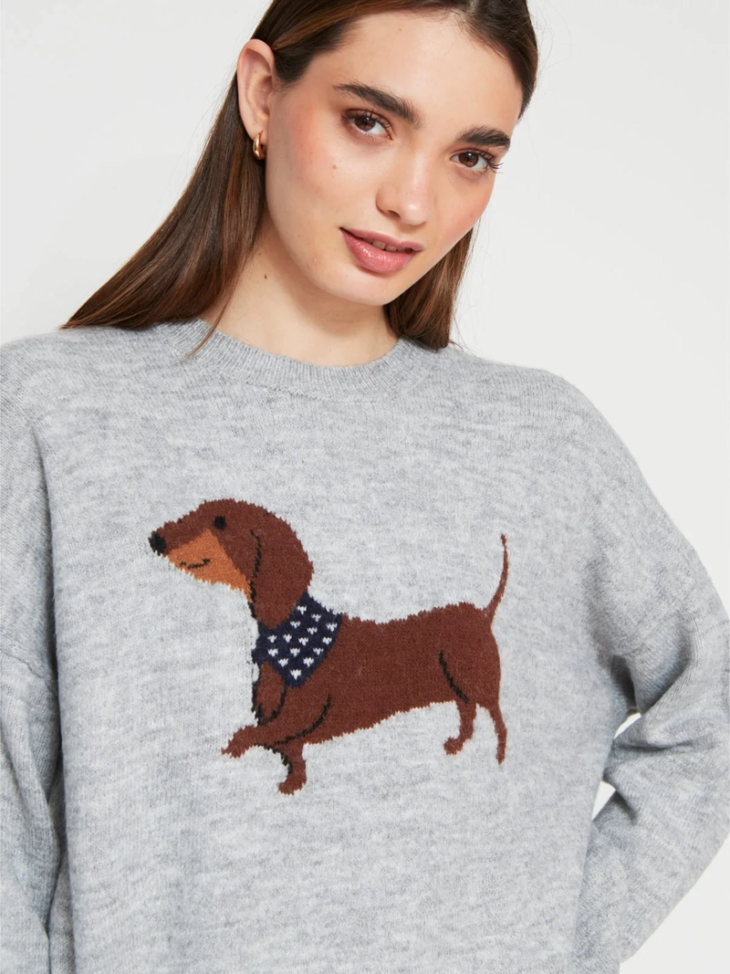 SWEATER MUJER INDEX MANGA LARGA DIBUJO - 3