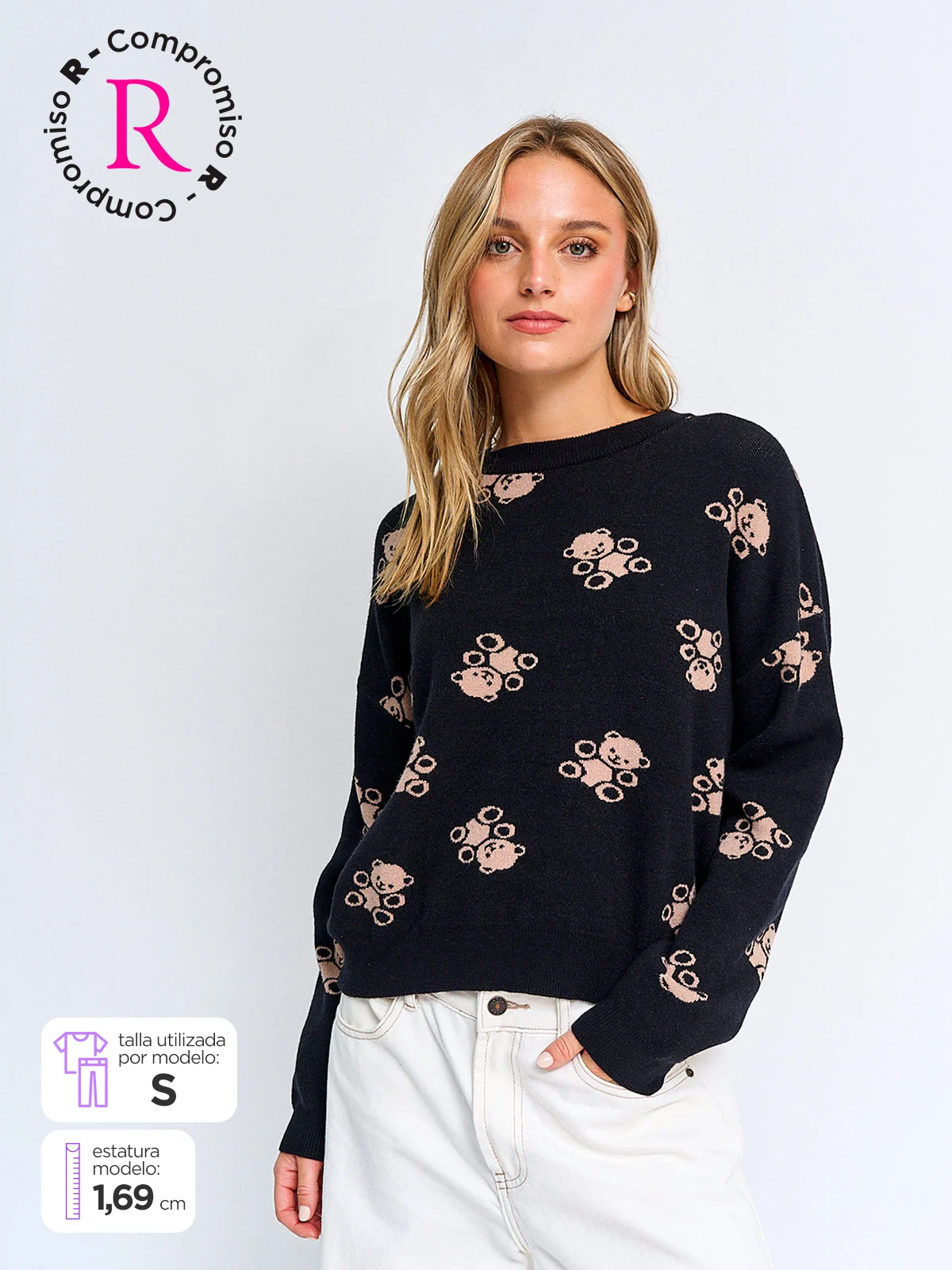 SWEATER MUJER INDEX MANGA LARGA DISEÑOS - 1