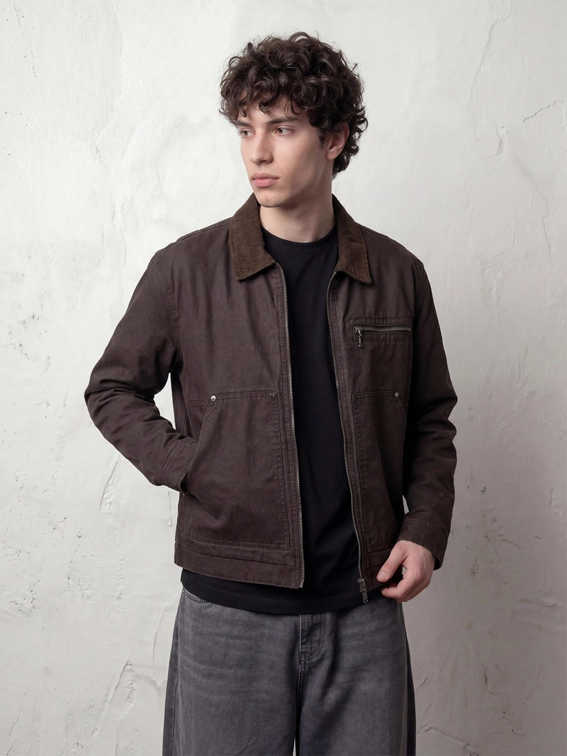 CHAQUETA HOMBRE INDEX ALGODÓN CUELLO COTELÉ - 1