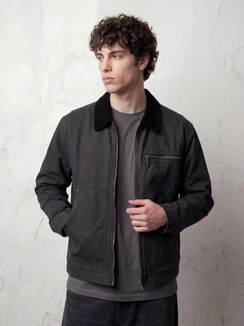 CHAQUETA HOMBRE INDEX ALGODÓN CUELLO COTELÉ - 1