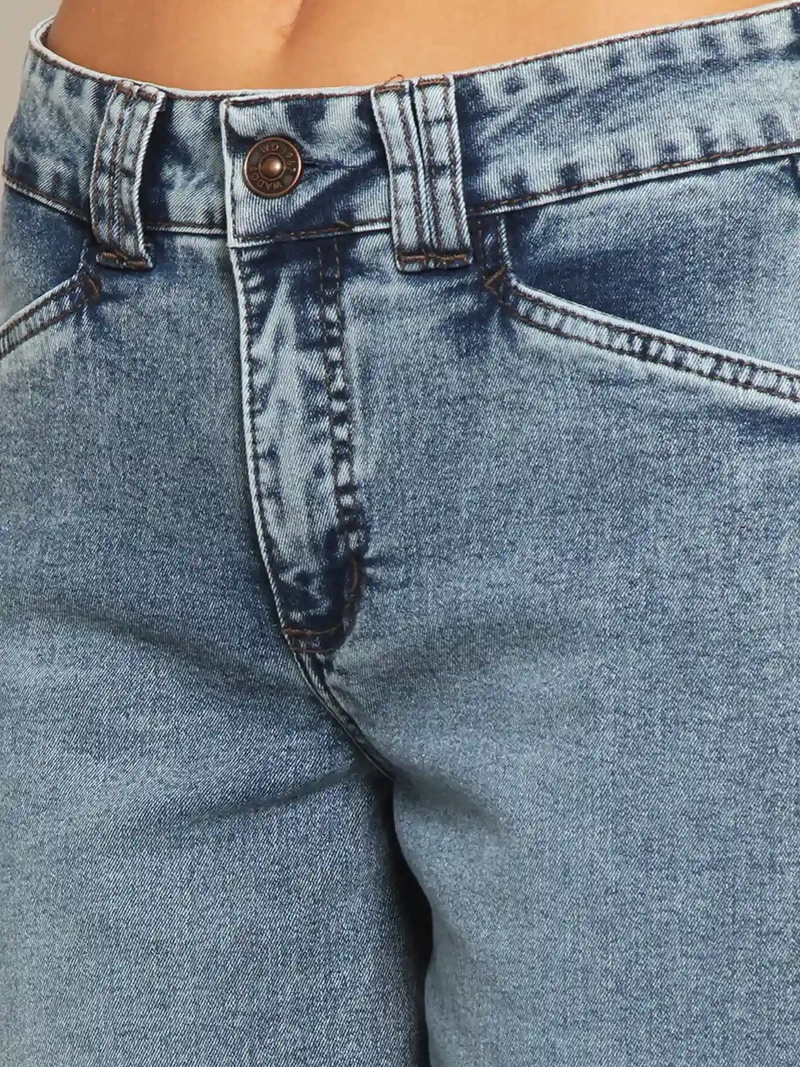 BERMUDA MUJER WADOS ALGODÓN TIRO ALTO DENIM - 5