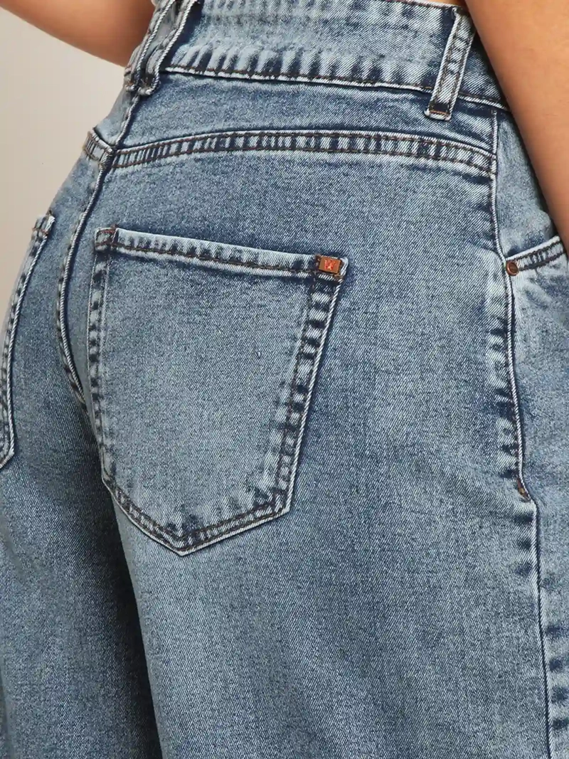 BERMUDA MUJER WADOS ALGODÓN TIRO ALTO DENIM - 6