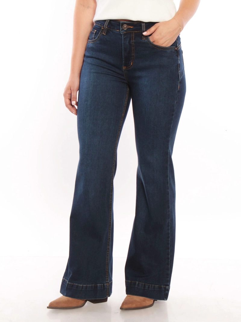 JEANS MUJER WADOS ALGODÓN FLARE TIRO MEDIO - 3