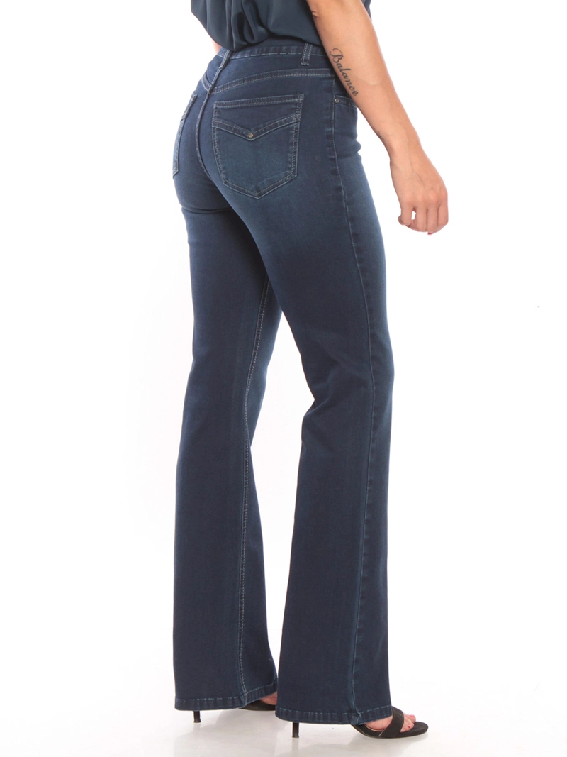 JEANS MUJER WADOS ALGODÓN RECTO TIRO MEDIO - 4