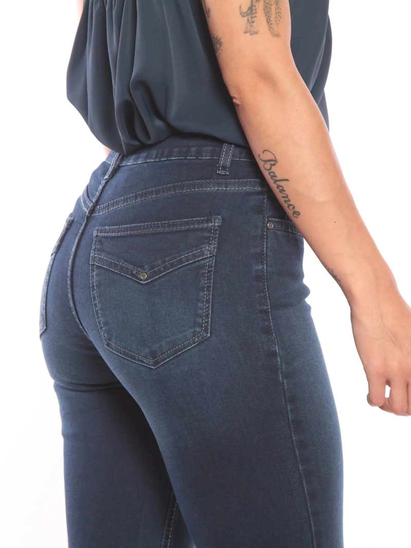 JEANS MUJER WADOS ALGODÓN RECTO TIRO MEDIO - 6