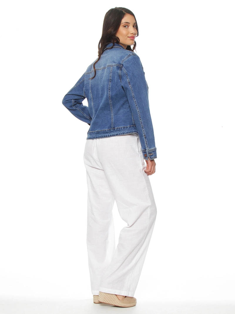 CHAQUETA MUJER WADOS ALGODÓN MANGA LARGA ABOTONADA DENIM - 4