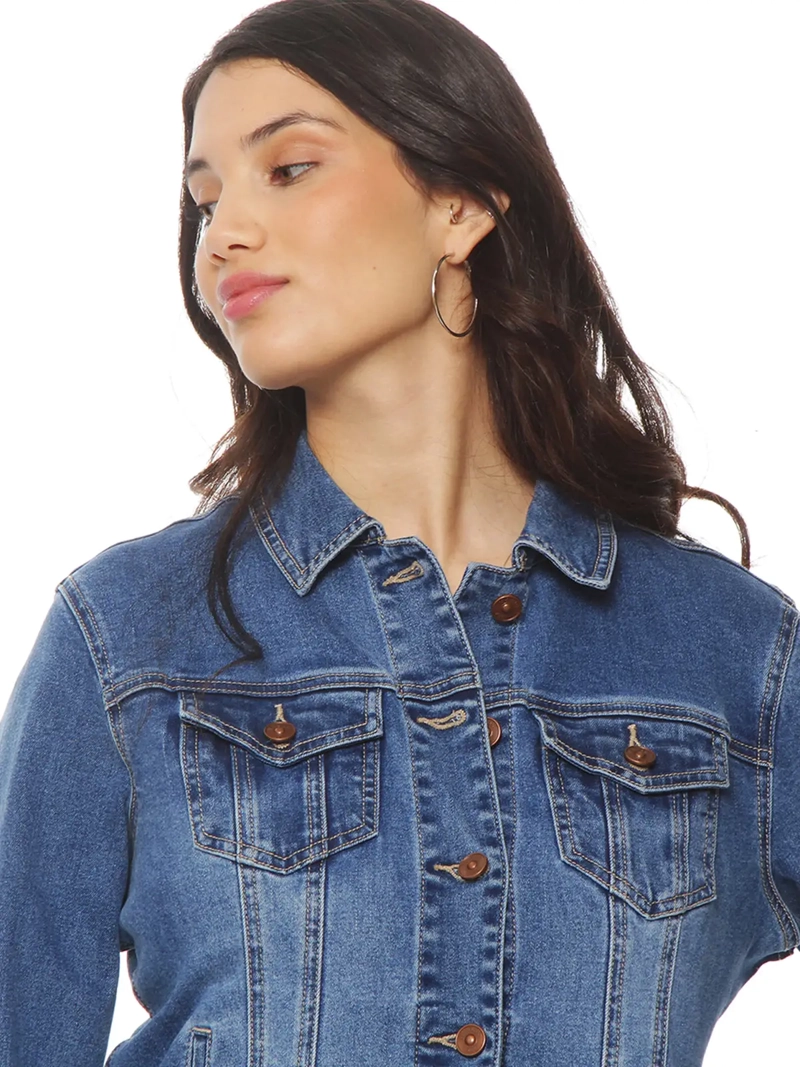 CHAQUETA MUJER WADOS ALGODÓN MANGA LARGA ABOTONADA DENIM - 6