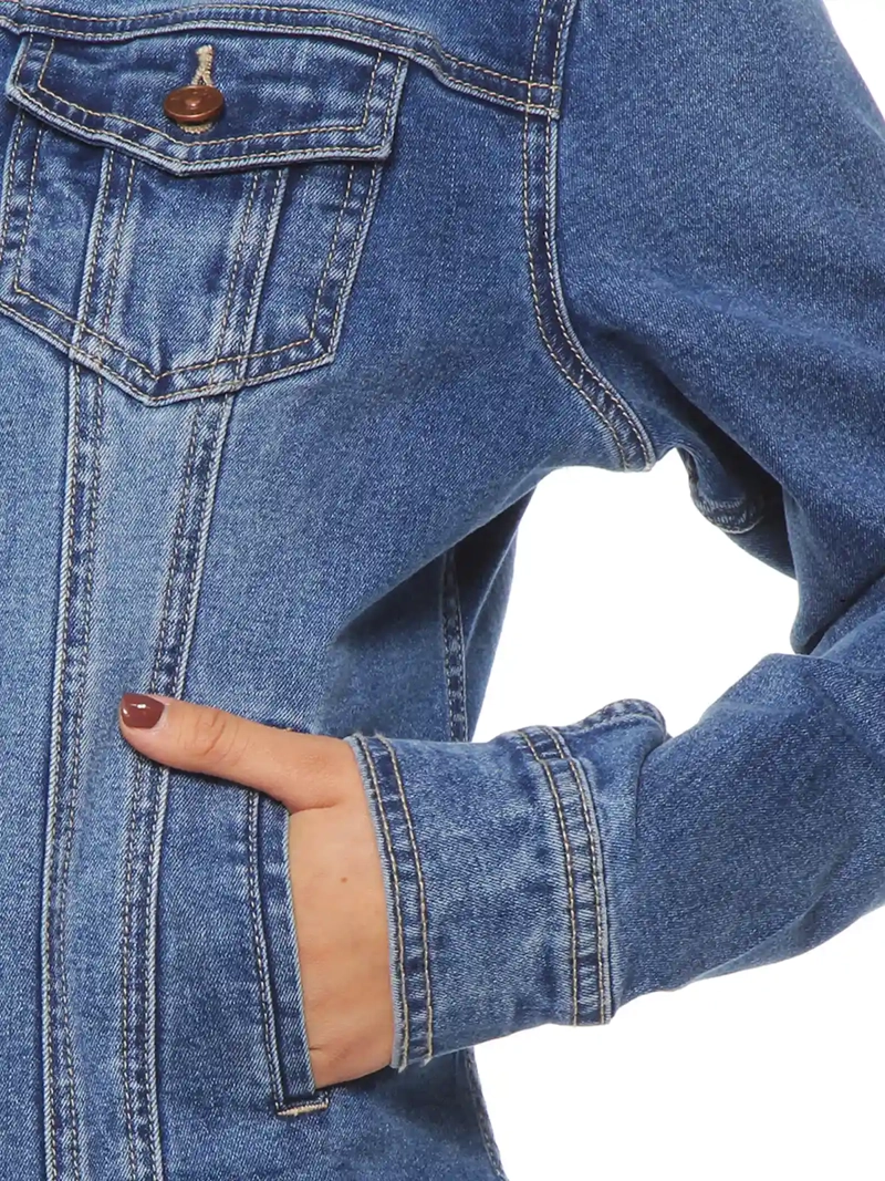 CHAQUETA MUJER WADOS ALGODÓN MANGA LARGA ABOTONADA DENIM - 7