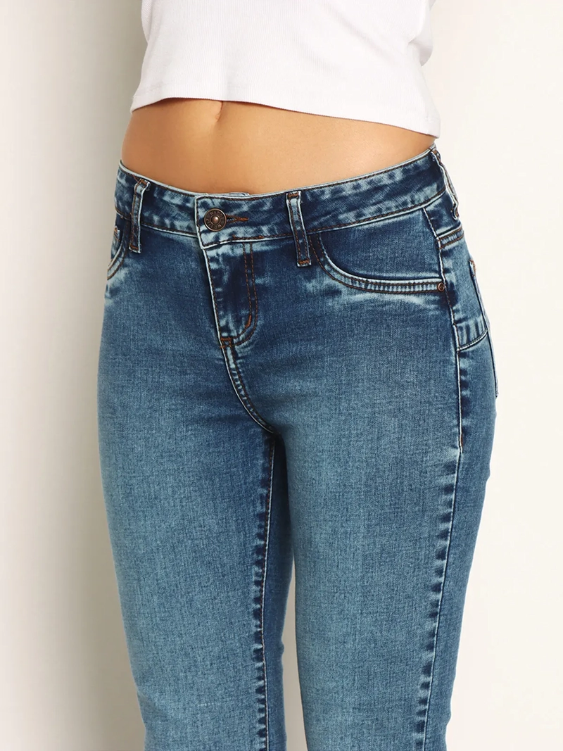 JEANS MUJER WADOS ALGODÓN TIRO BAJO FLARE - 6
