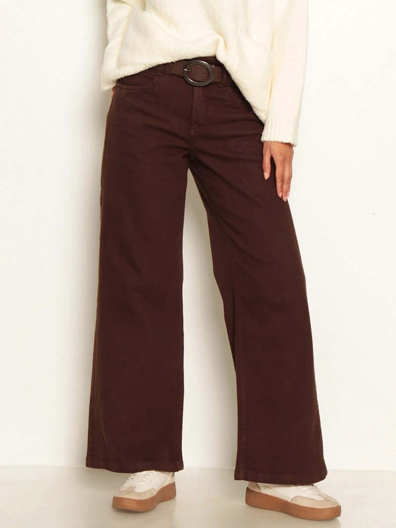JEANS MUJER WADOS ALGODÓN WIDE TIRO MEDIO - 2