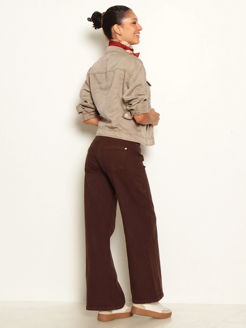 JEANS MUJER WADOS ALGODÓN WIDE TIRO MEDIO - 3