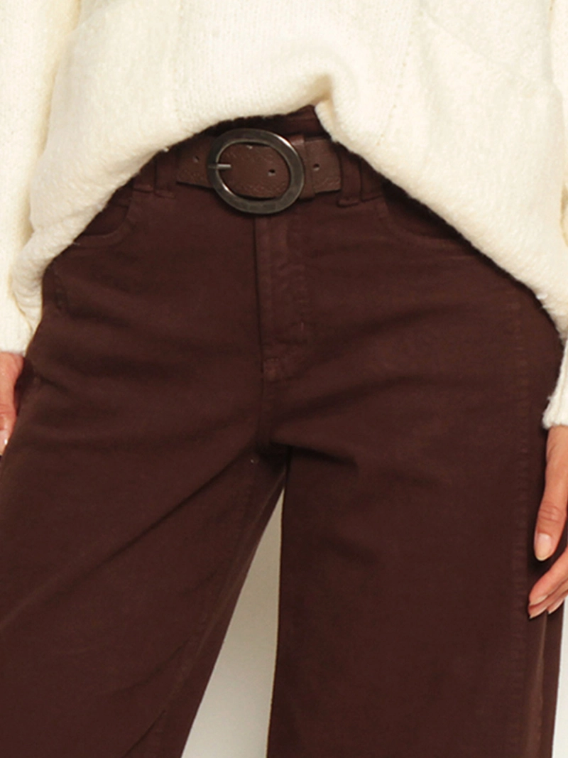 JEANS MUJER WADOS ALGODÓN WIDE TIRO MEDIO - 5
