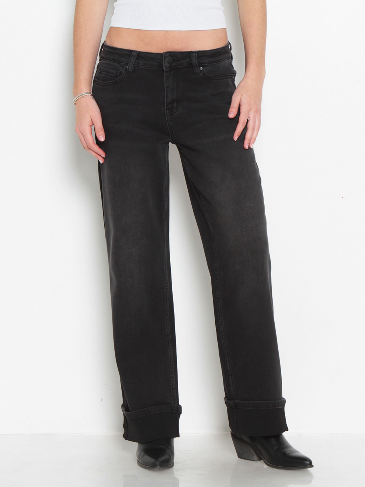 JEANS MUJER WADOS ALGODÓN WIDE LEG TIRO MEDIO - 2