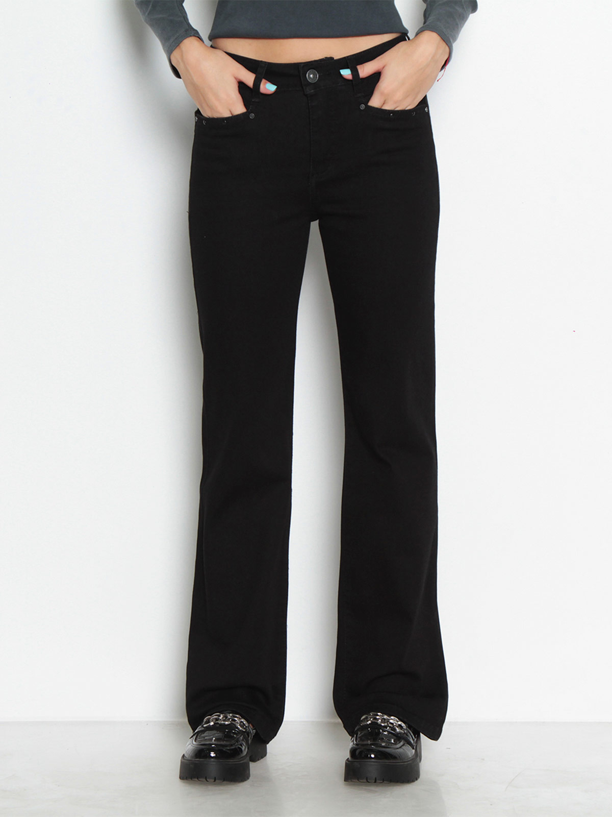 JEANS MUJER WADOS ALGODÓN WIDE LEG TIRO BAJO - 2