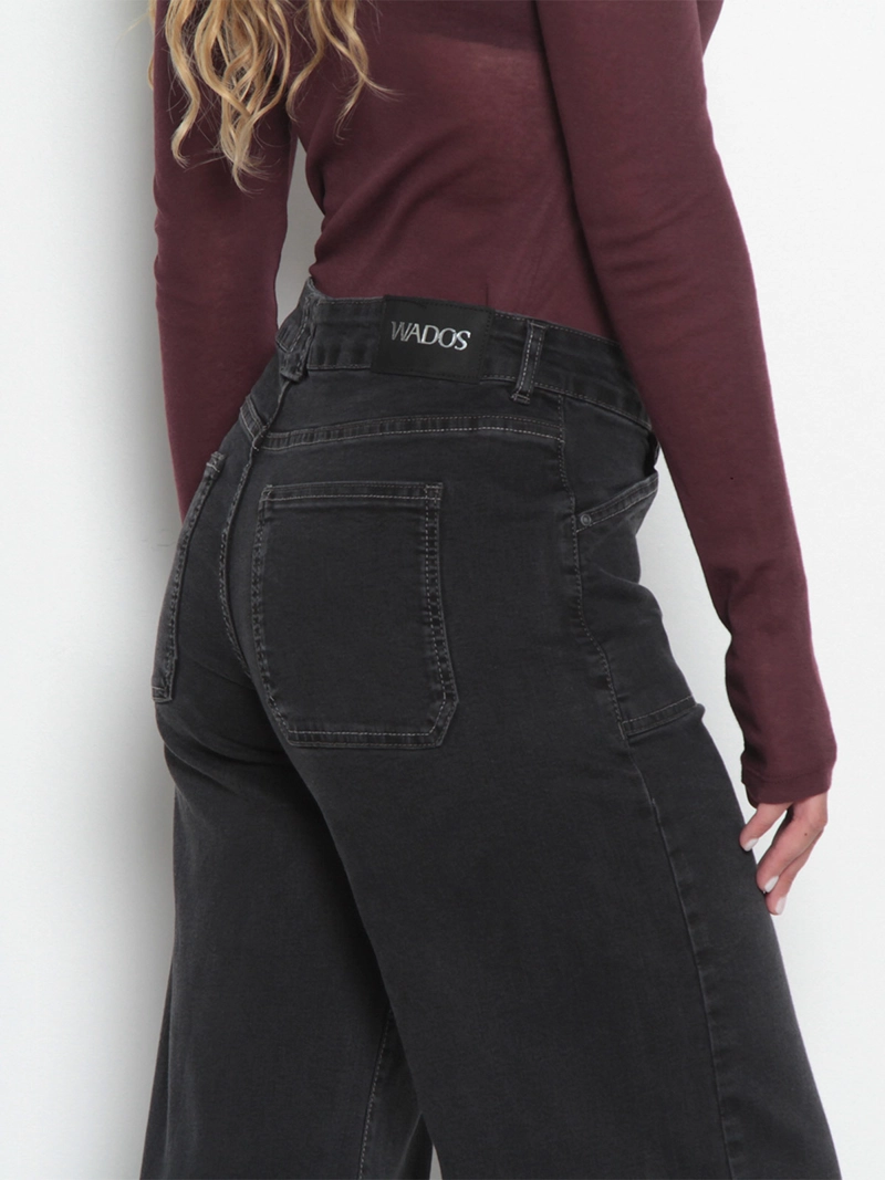 JEANS MUJER WADOS ALGODÓN WIDE CARGO TIRO MEDIO - 5