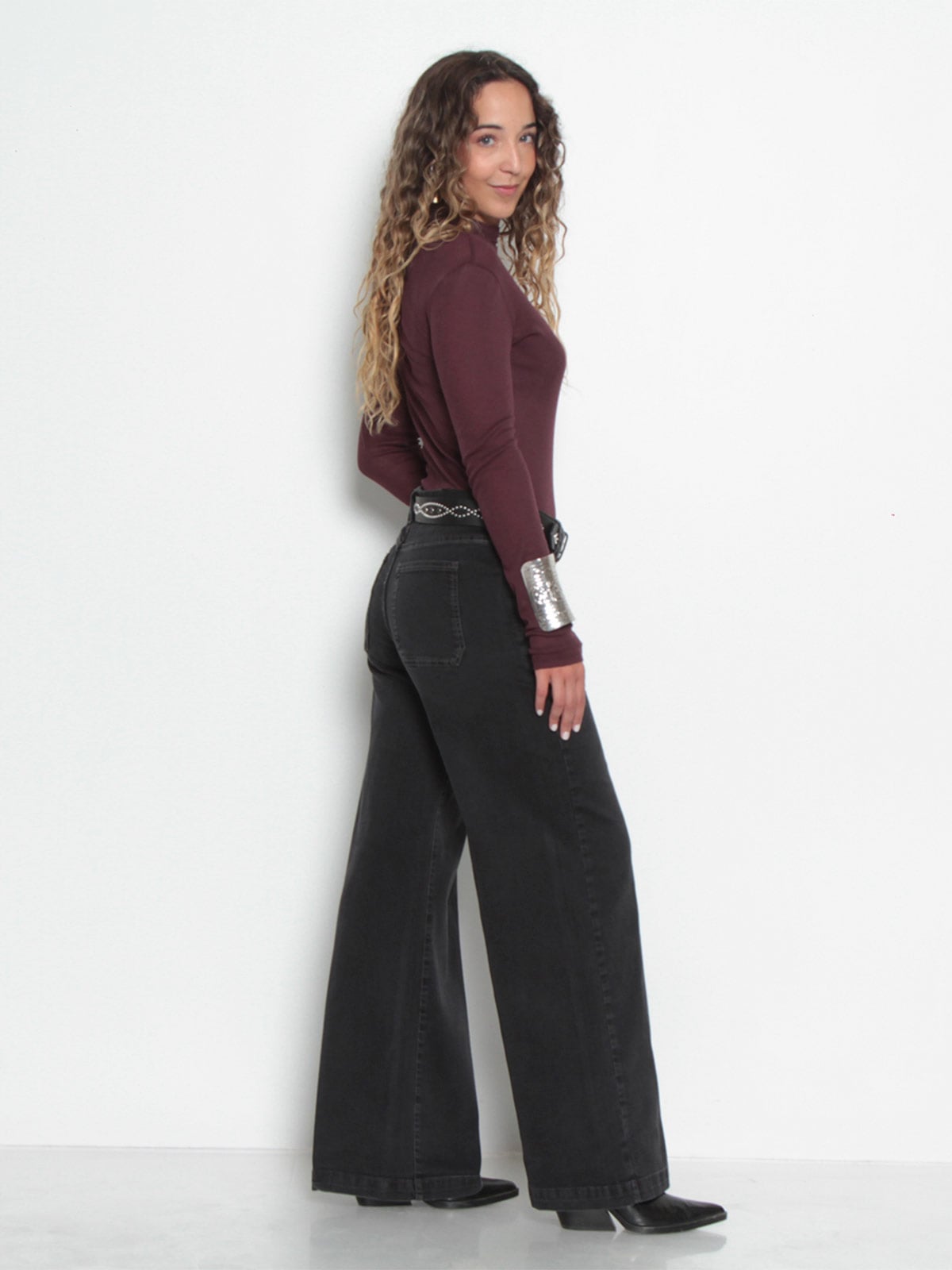 JEANS MUJER WADOS ALGODÓN WIDE CARGO TIRO MEDIO - 3