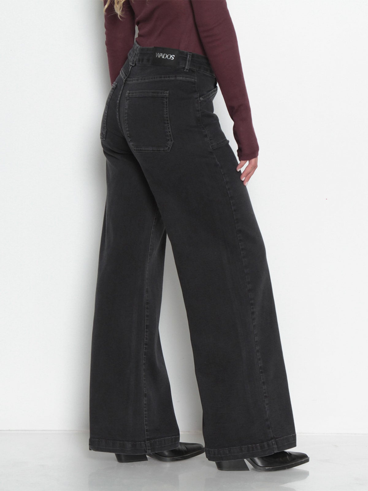 JEANS MUJER WADOS ALGODÓN WIDE CARGO TIRO MEDIO - 4