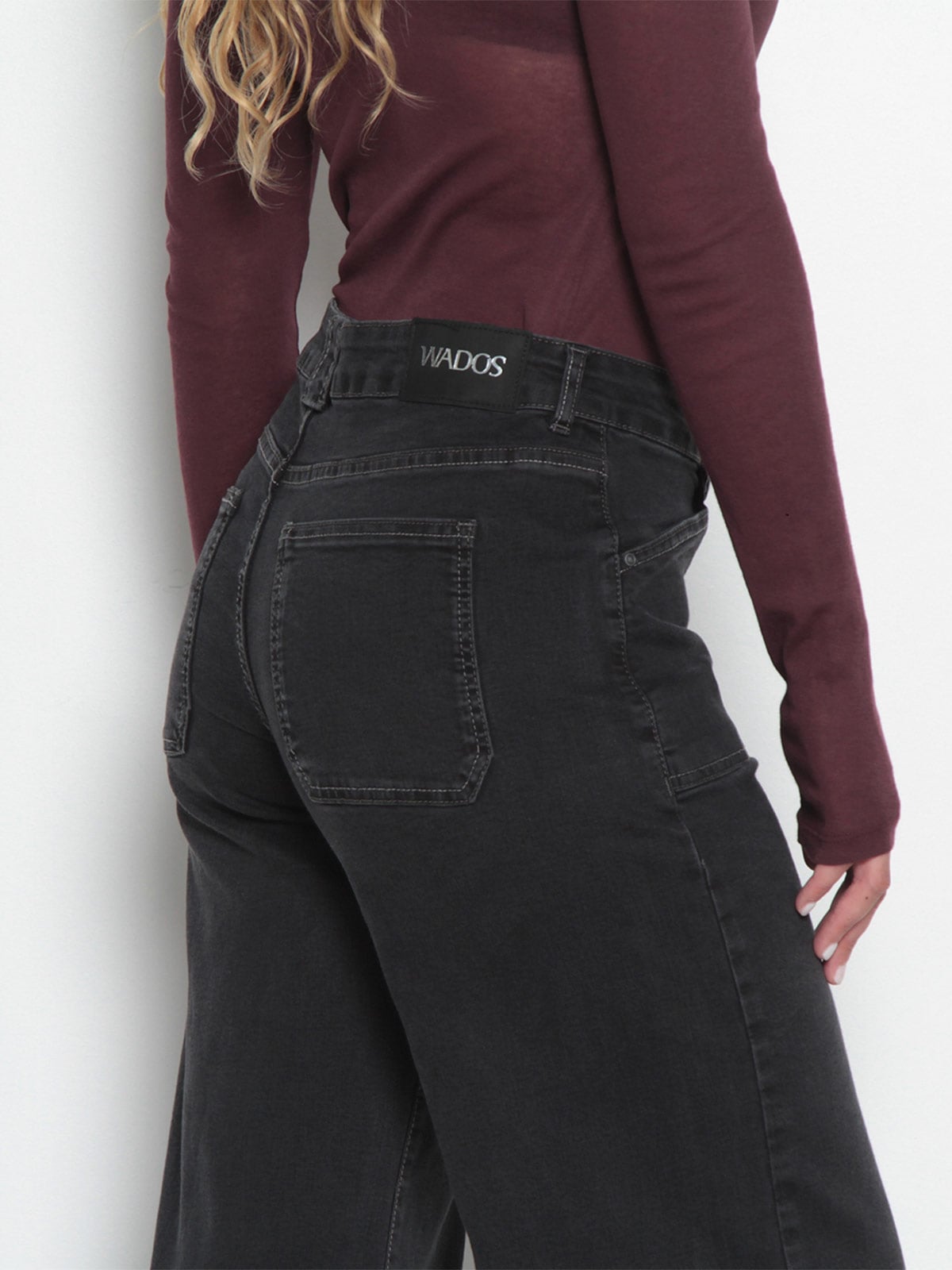 JEANS MUJER WADOS ALGODÓN WIDE CARGO TIRO MEDIO - 5