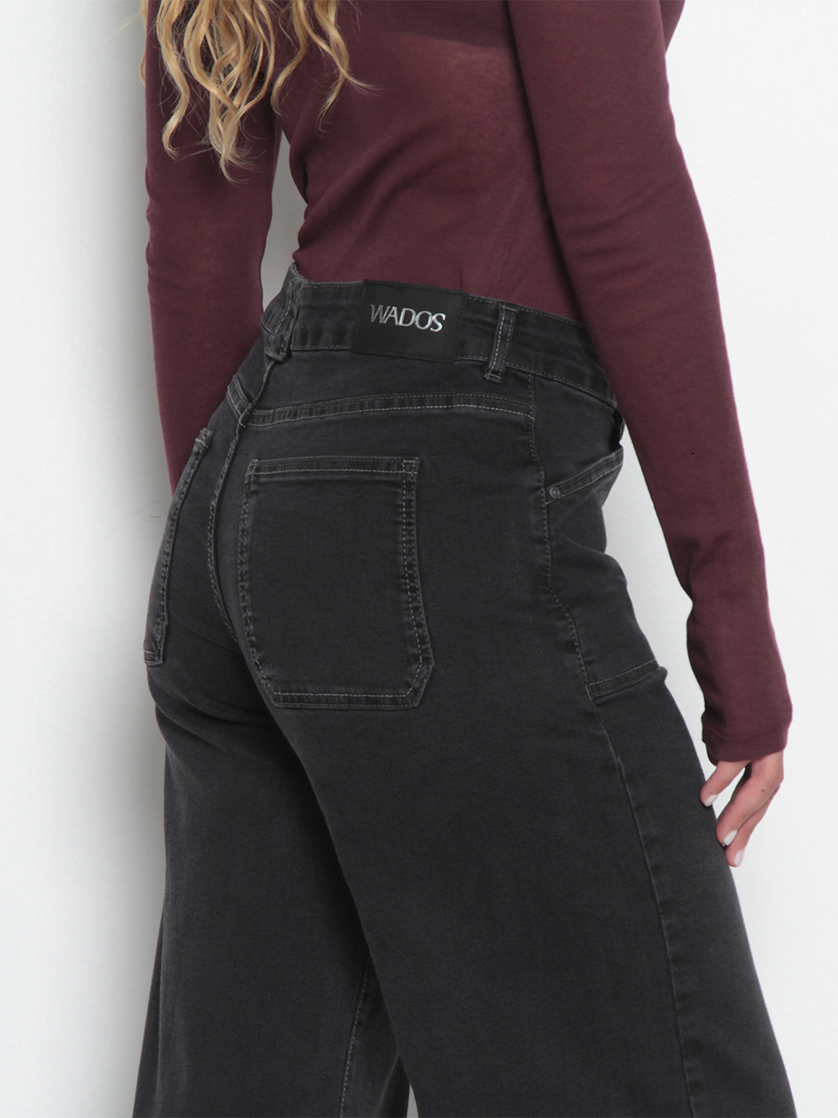 JEANS MUJER WADOS ALGODÓN WIDE CARGO TIRO MEDIO - 5
