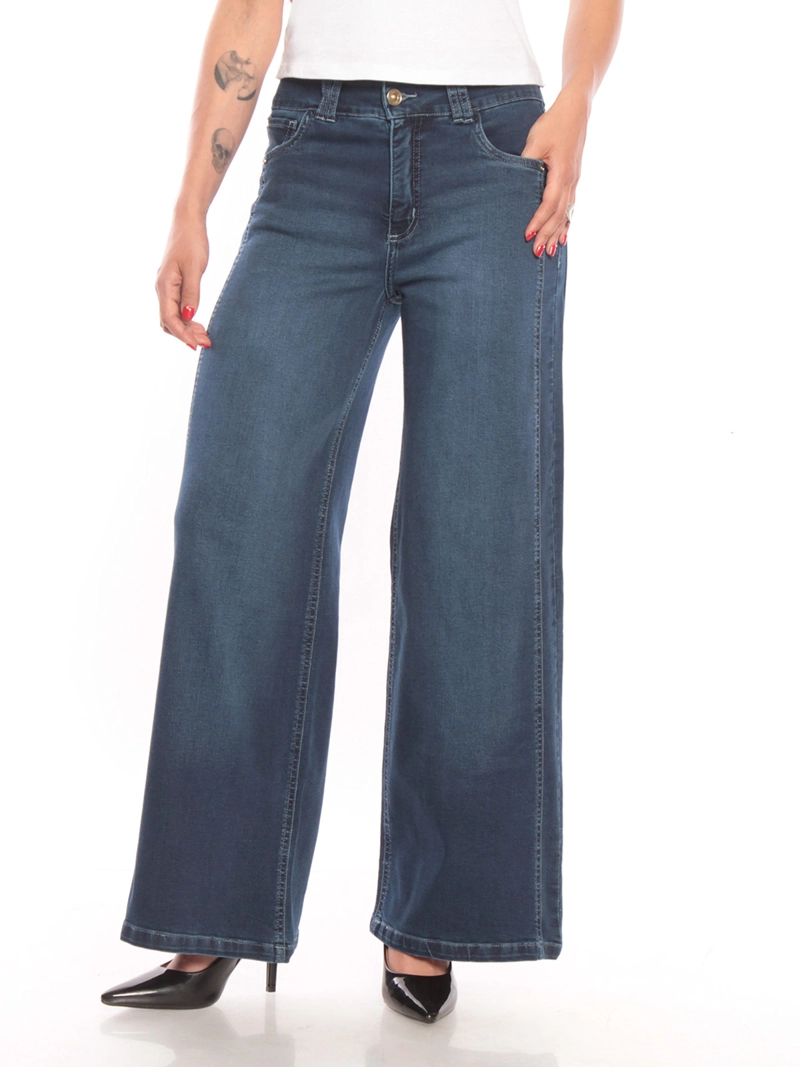 JEANS MUJER WADOS ALGODÓN WIDELEG TIRO ALTO - 2