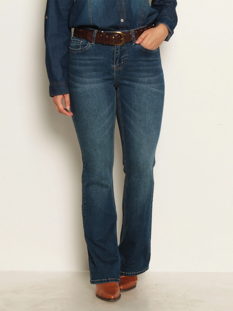 JEANS MUJER WADOS ALGODÓN RECTO TIRO MEDIO - 2