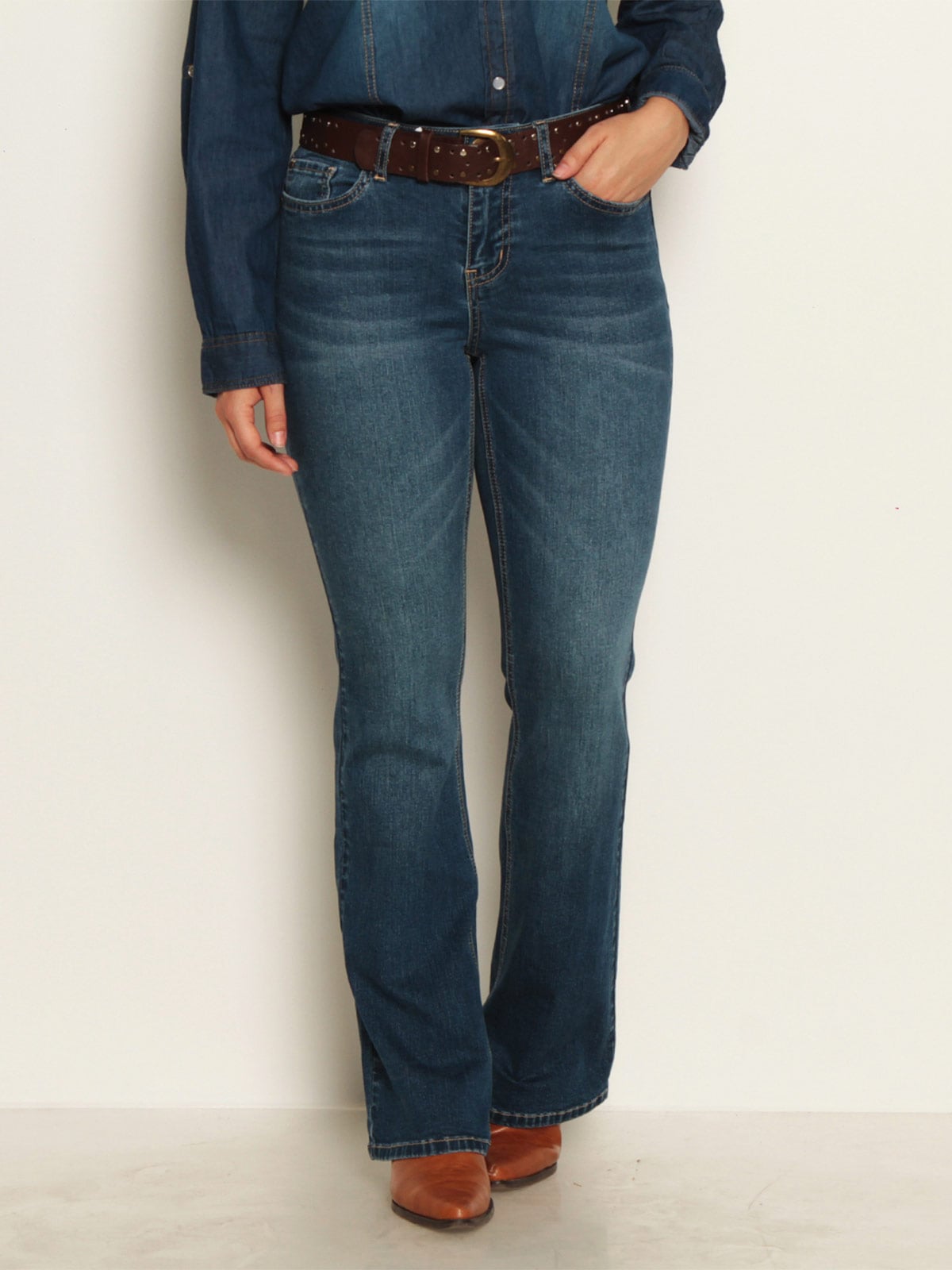 JEANS MUJER WADOS ALGODÓN RECTO TIRO MEDIO - 2